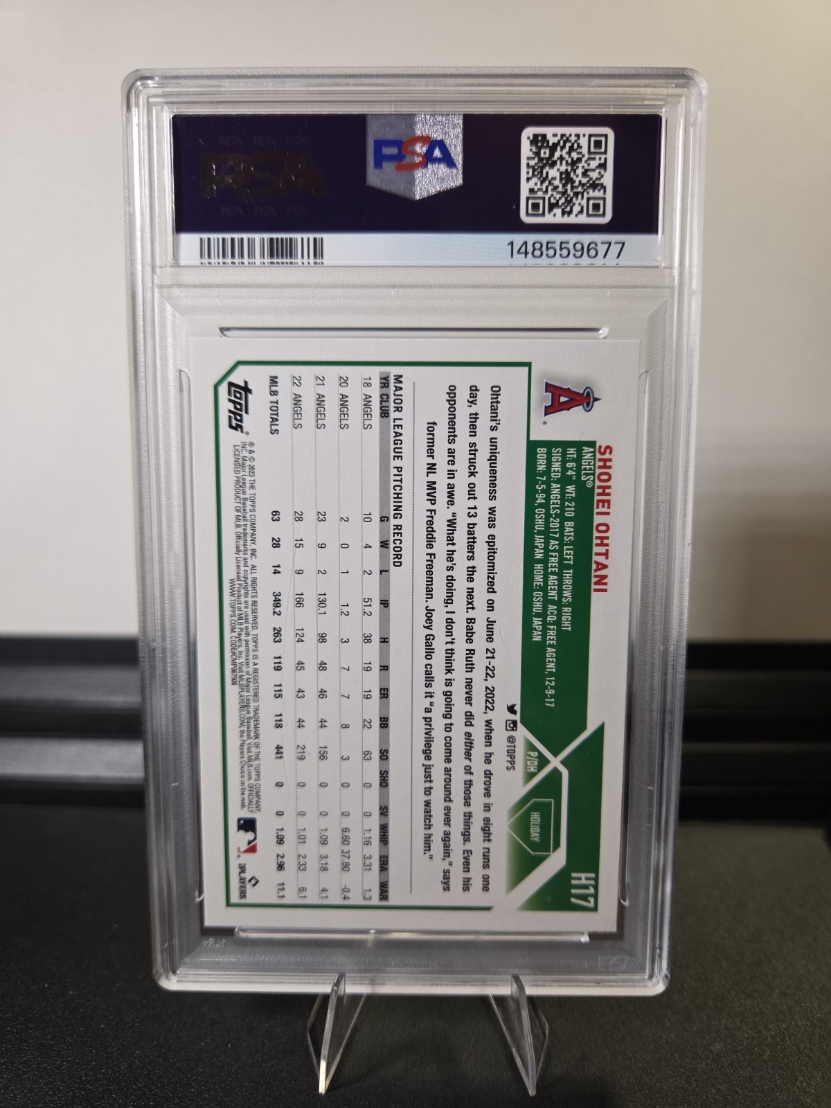 2023 Topps Holiday – Shohei Ohtani #H17 Metallic