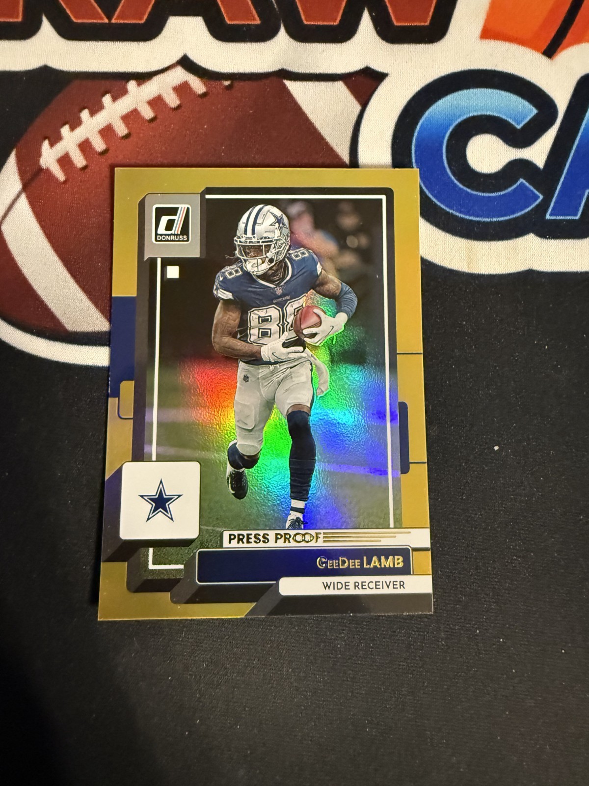 2022 Donruss CeeDee Lamb Gold Holo Press Proof Prizm #150 Cowboys