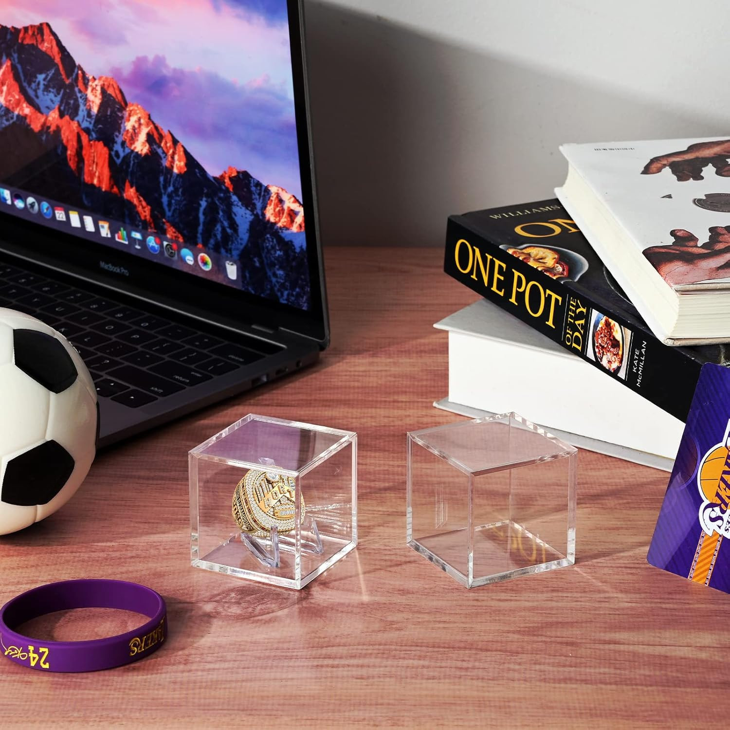 Championship Ring Display Case,Acrylic Display Box and Holder for Super Bowl Rin