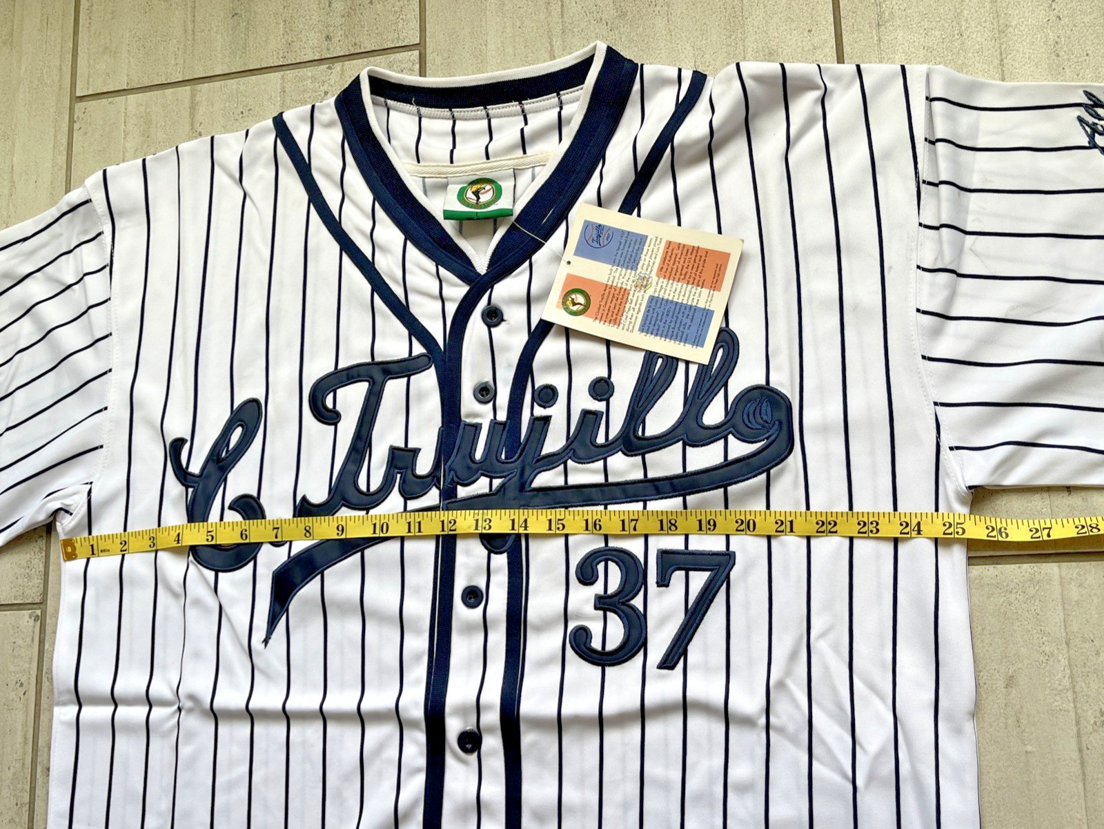 LATIN LEAGUE CIUDAD TRUJILLO THROWBACK (1879-1940) BASEBALL JERSEY #37 Sz Large