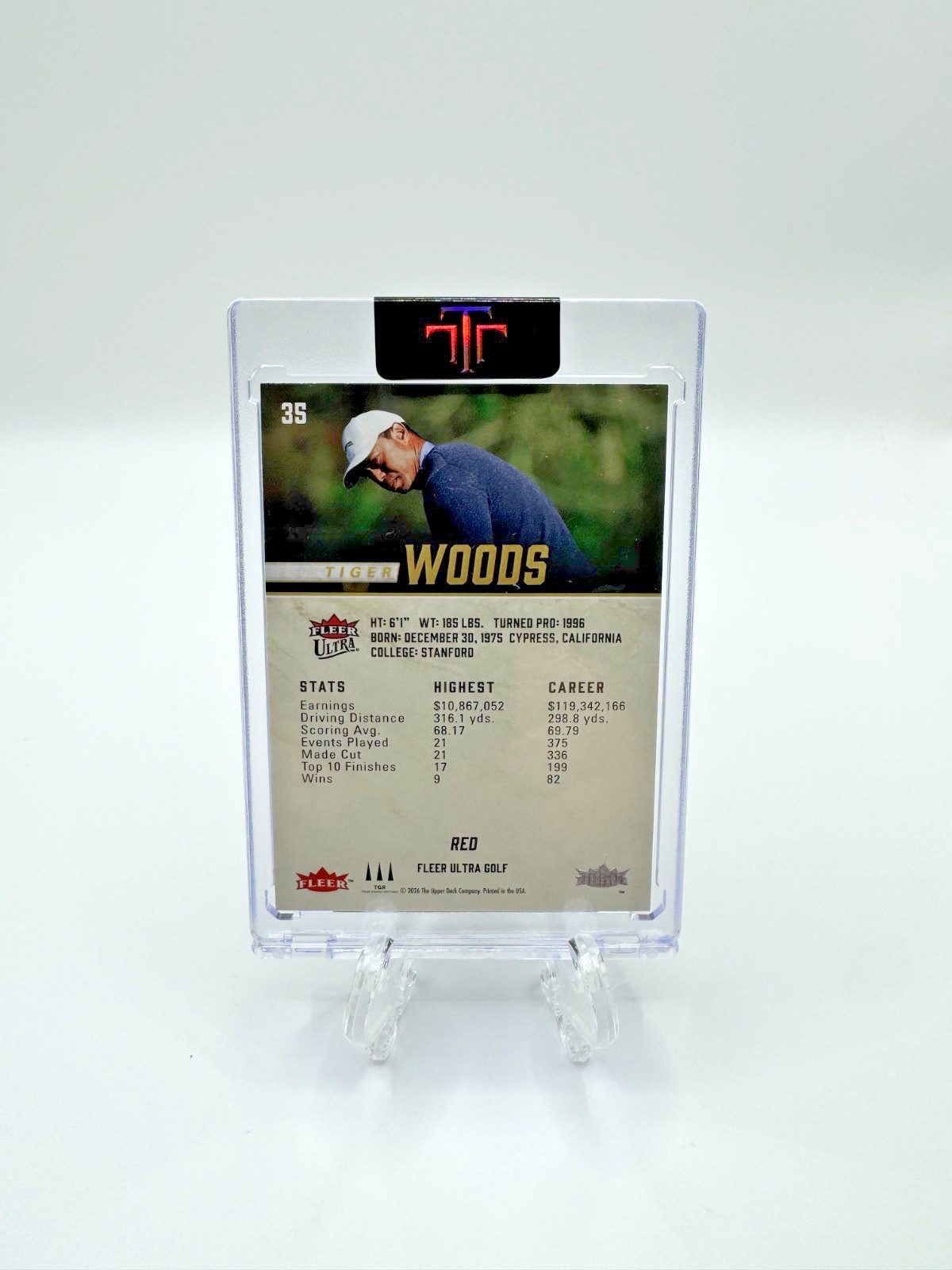 2026 Fleer Ultra Golf – Tiger Woods Red /99 #35 🔥