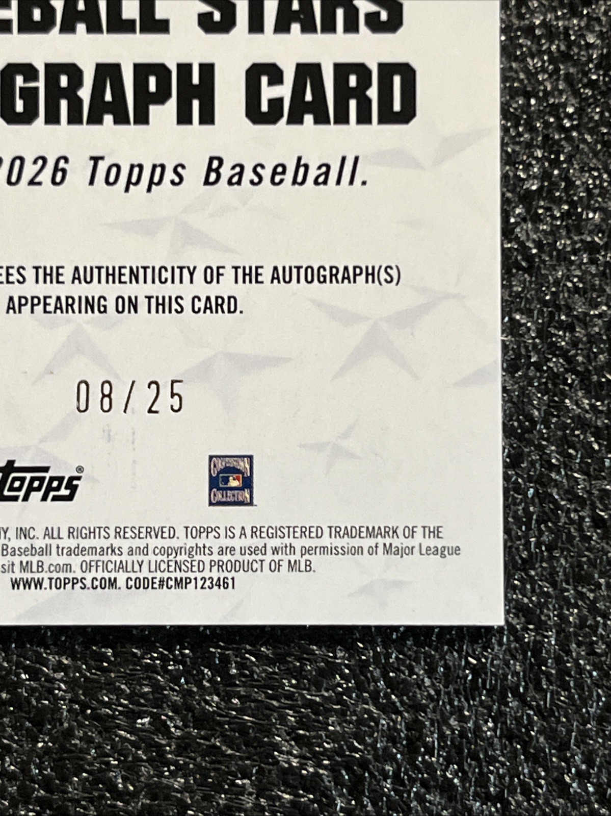 Topps 2026 Baseball Michael Young Baseball Stars Auto /25 #BSA2-MY Rangers