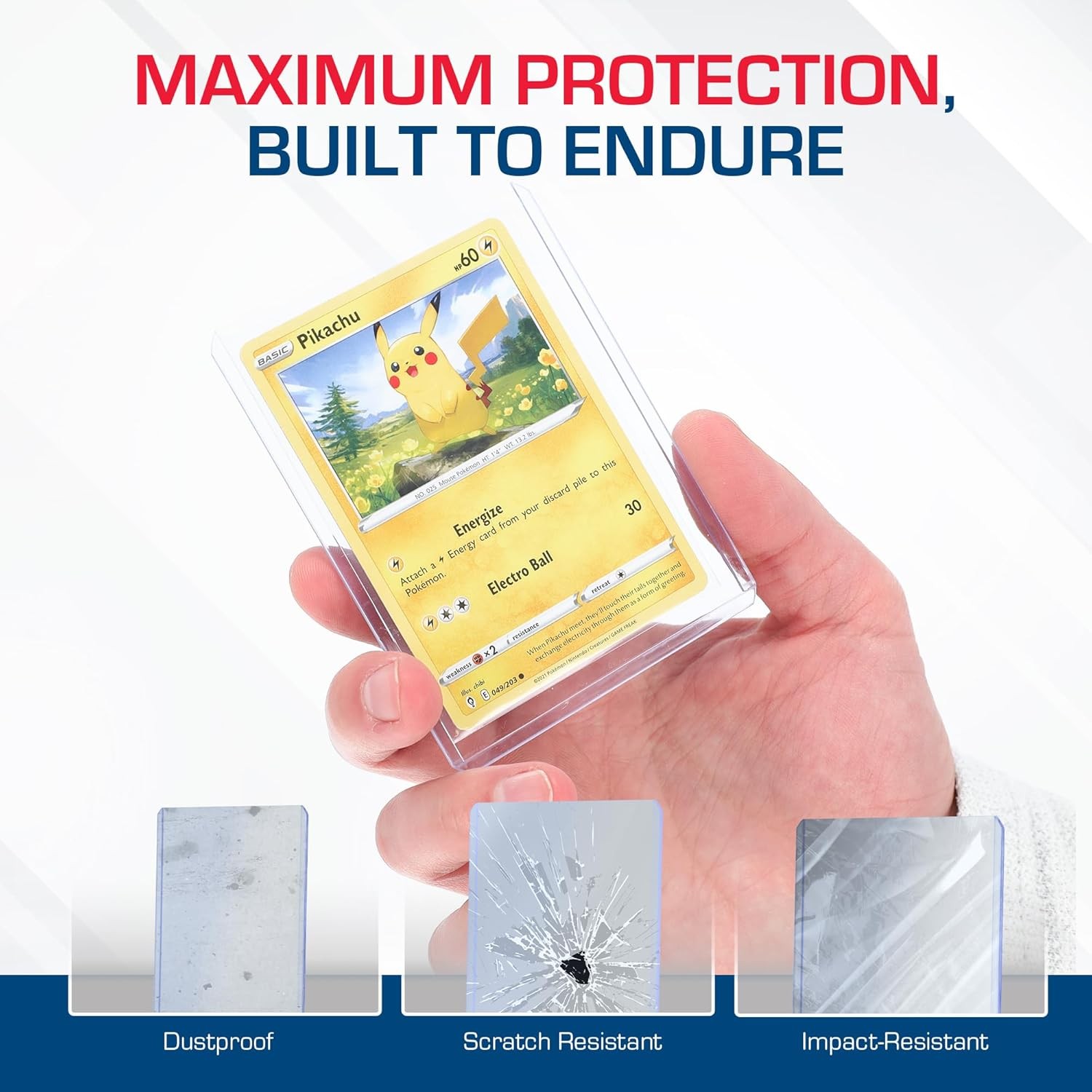 TOPLOAD TRADING CARD SLEEVES Hard Plastic Clear Case Holder 100 Baseball Cards