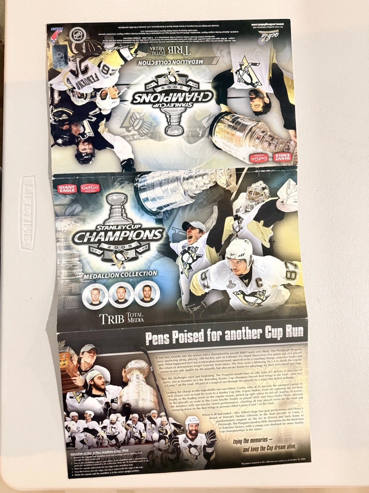 2009 TRIB Total Media Stanley Cup Medallion Set – Penguins – 4 Cards