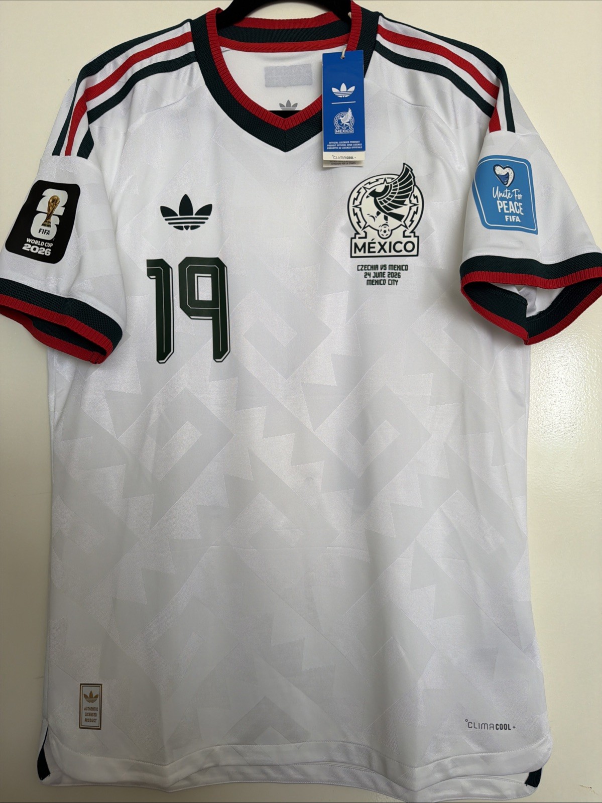 Gilberto Mora #19 Mens MEDIUM Mexico AUTHENTIC KitRoom Jersey Match Prepared