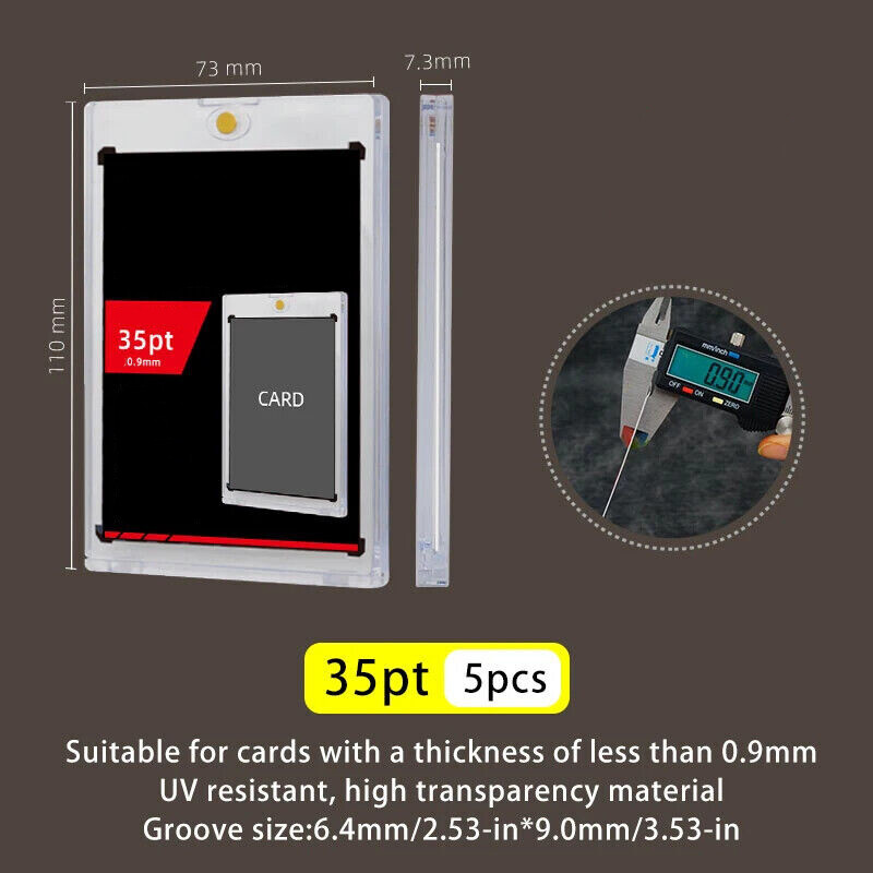5Pcs Magnetic Card Holder for 35-360PT One Touch Trading Sports Cards Protectors