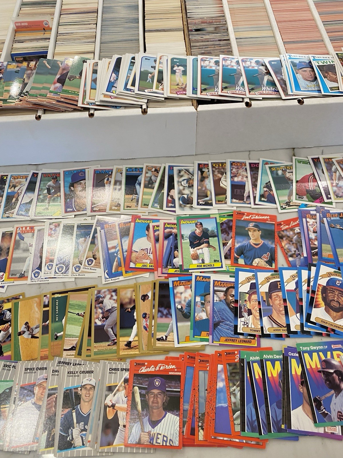 Vintage MLB Baseball Cards Lot Of 1000. 1980s, 1990s, 2000s, Great variety.