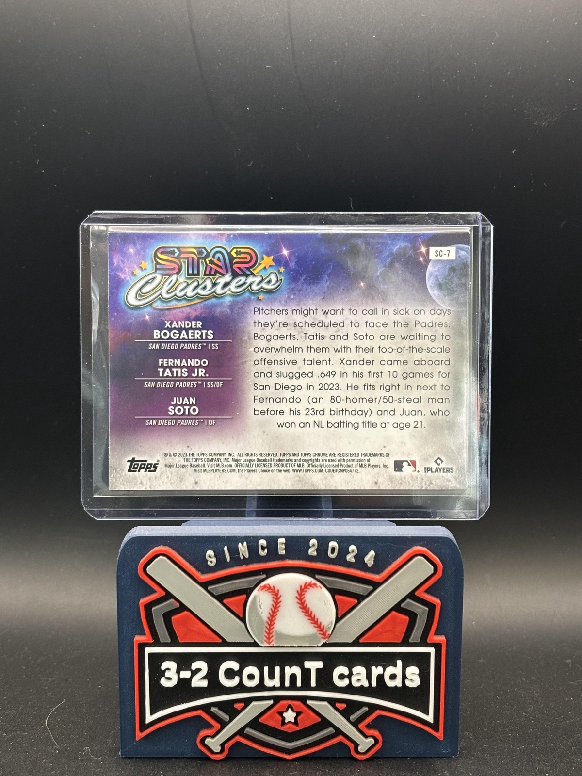 2023 Topps Chrome Cosmic #SC-7 Tatis Jr. / Soto / Bogaerts Star Clusters