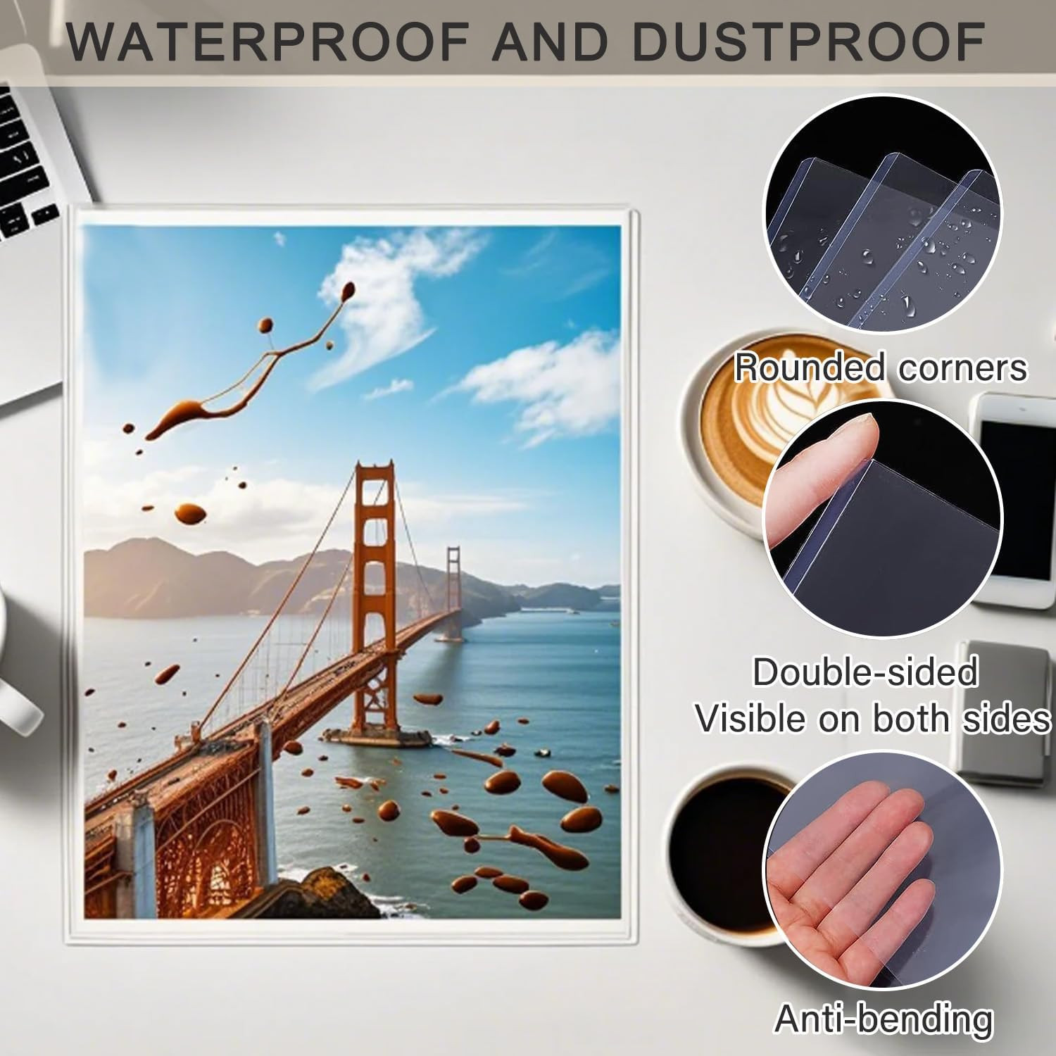 12-Pack 6″ x 9″ Clear Rigid Card Sleeves for Photos and Trading Cards