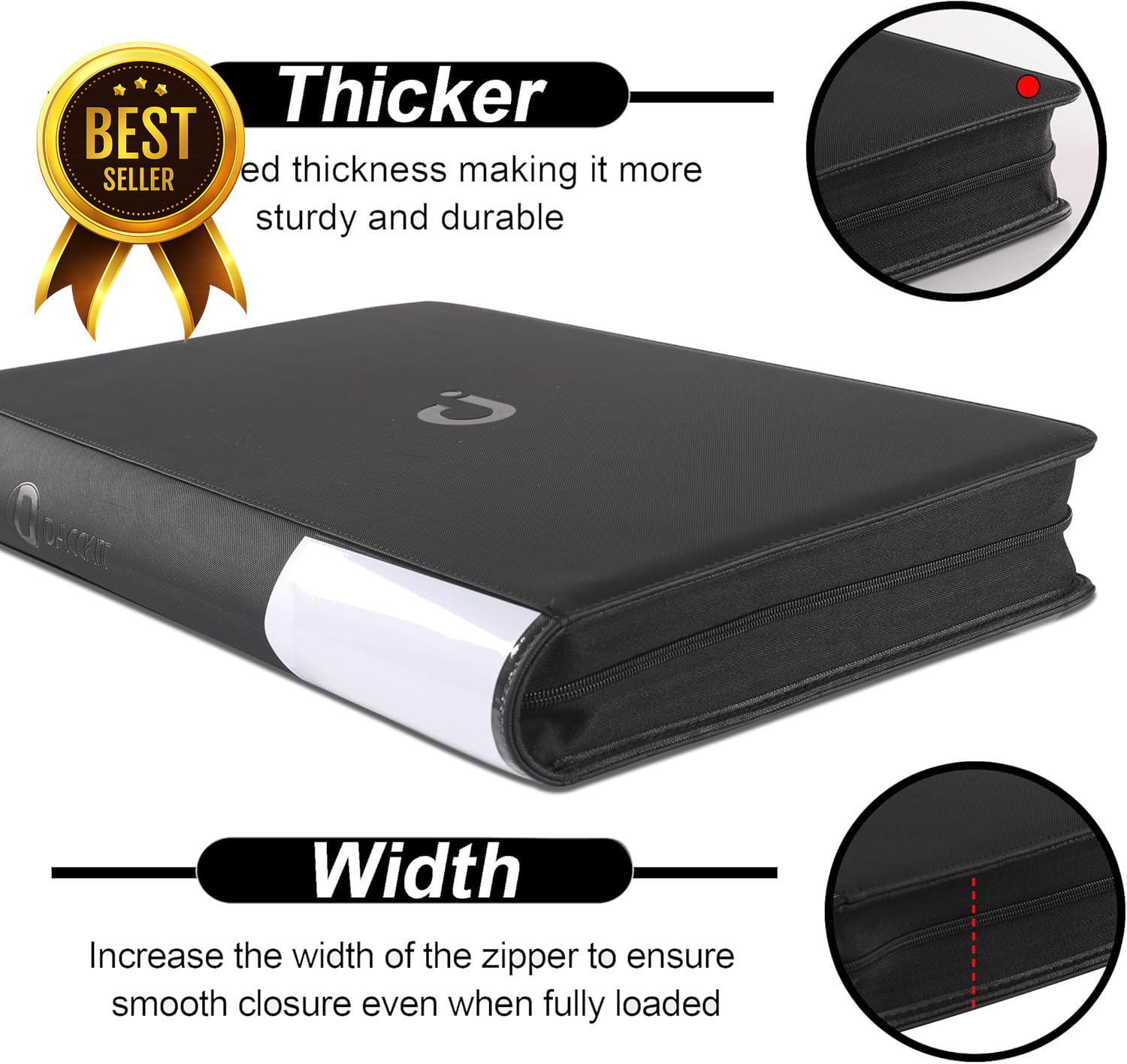 Premium 16 Pocket Card Binder Holds 1600 Cards 4×4 Ringless Trading Card Album w