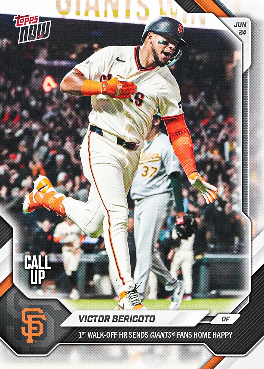 Victor Bericoto Call-Up Giants 1st Walk-Off 2026 MLB Topps NOW Card 374 Presale
