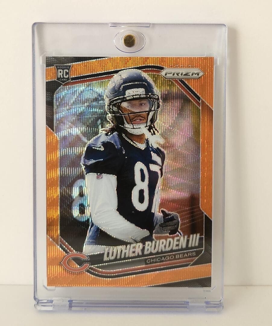 2025 Panini Prizm Football Luther Burden #331 Orange Wave Prizm /65 (RC)