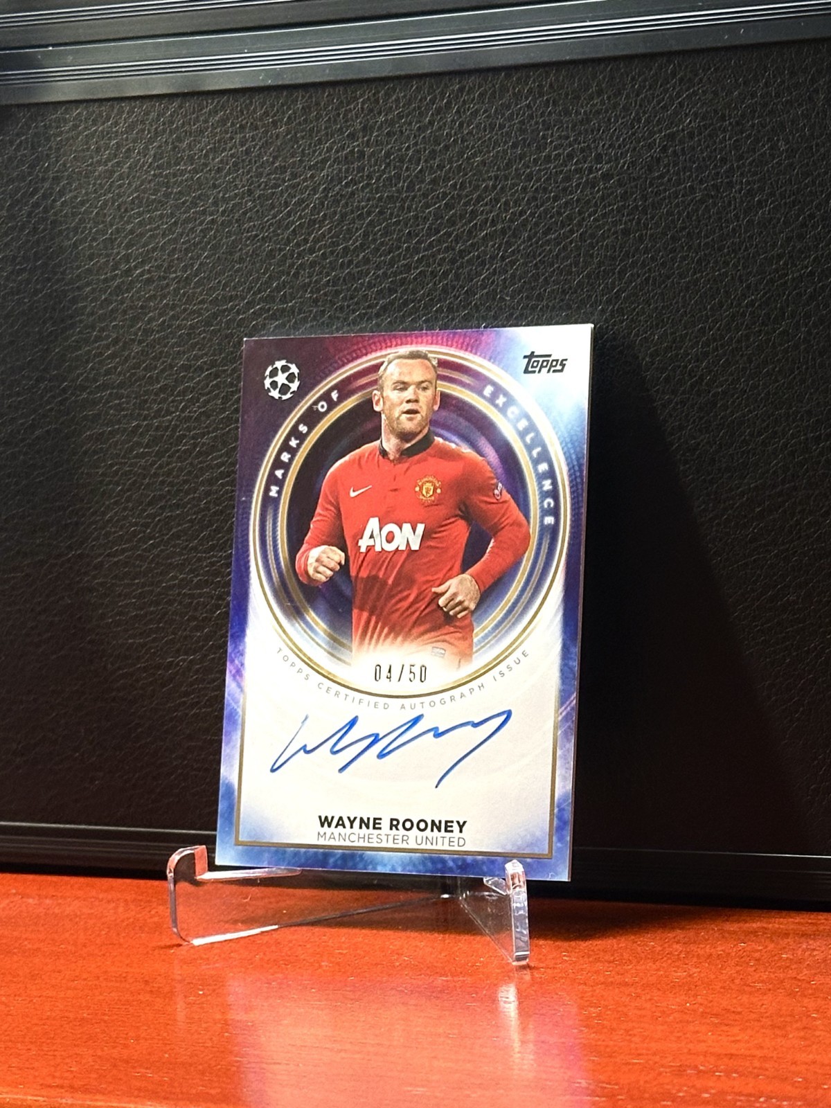 Wayne Rooney Auto ON Card /50 | 2025 Topps Marks of Excellence Man Utd