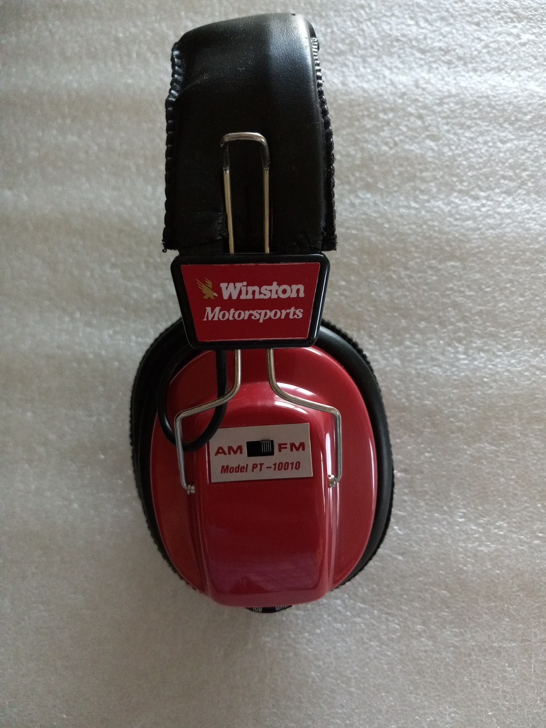 Winston Motorsports Headphone AM/FM Radio Headset Red Vintage Plz See Details