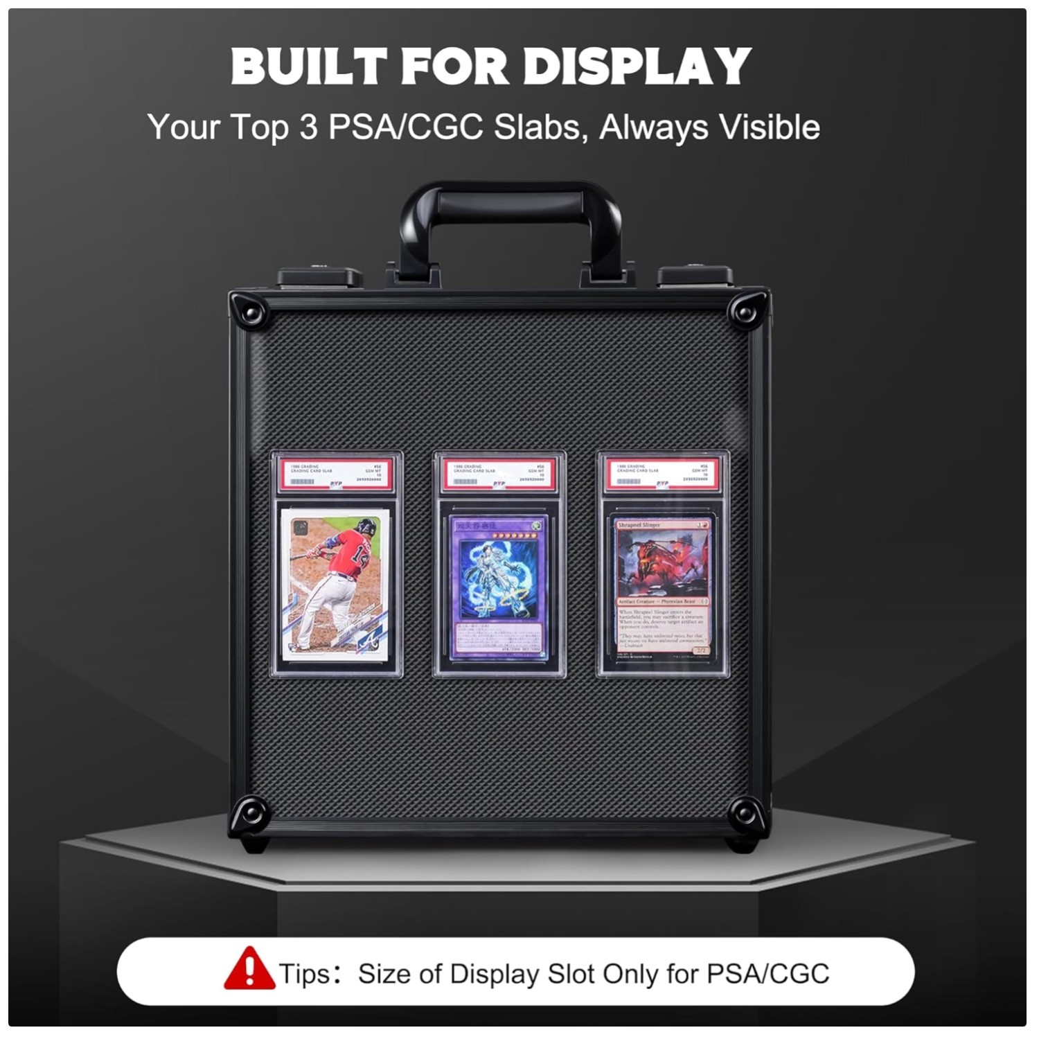 Portable Trading Card Case with Combination Lock