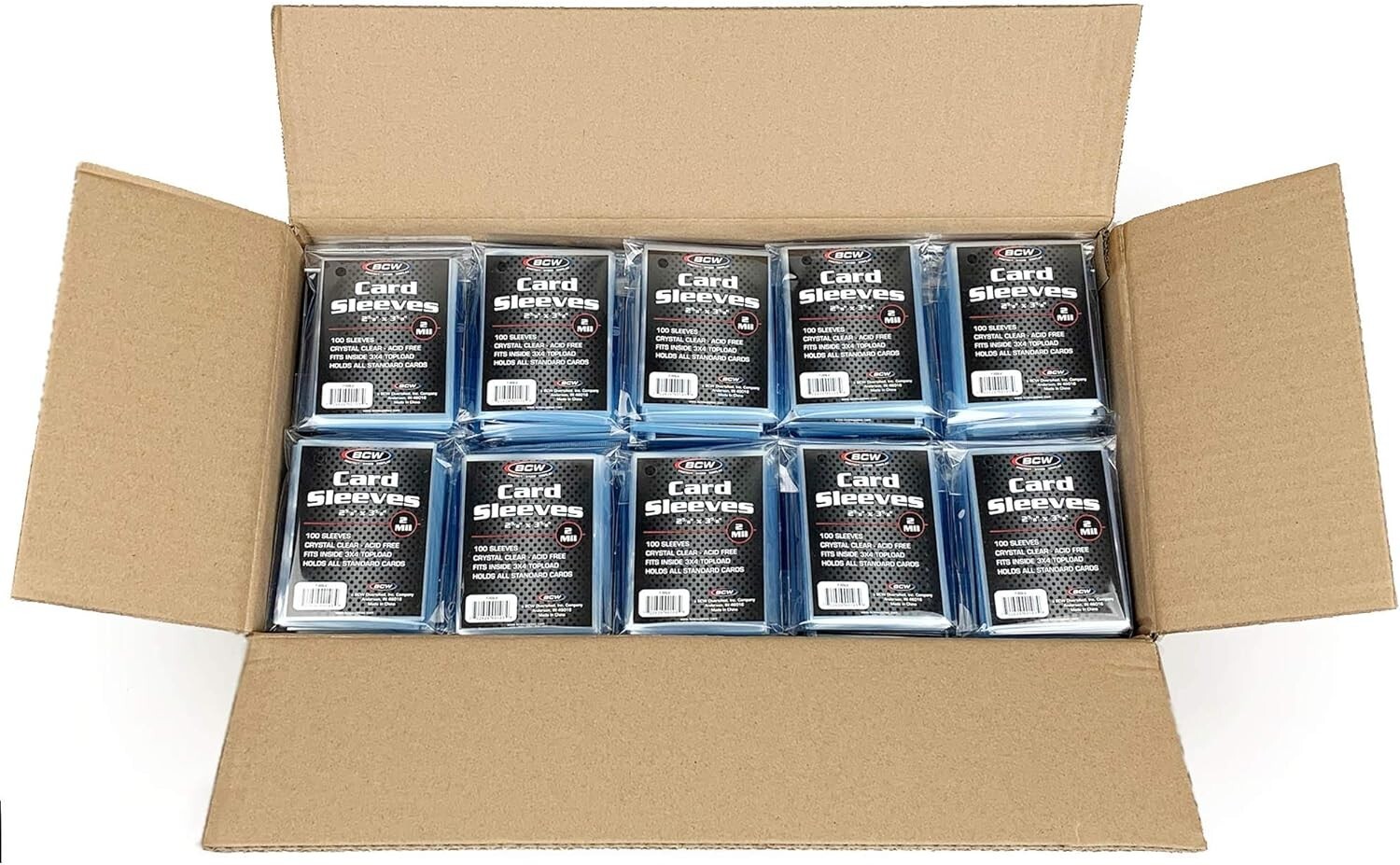 Standard Card Sleeves – 2-5/8″ x 3-5/8″ – 100 Pack | Crystal Clear Acid-Free,…