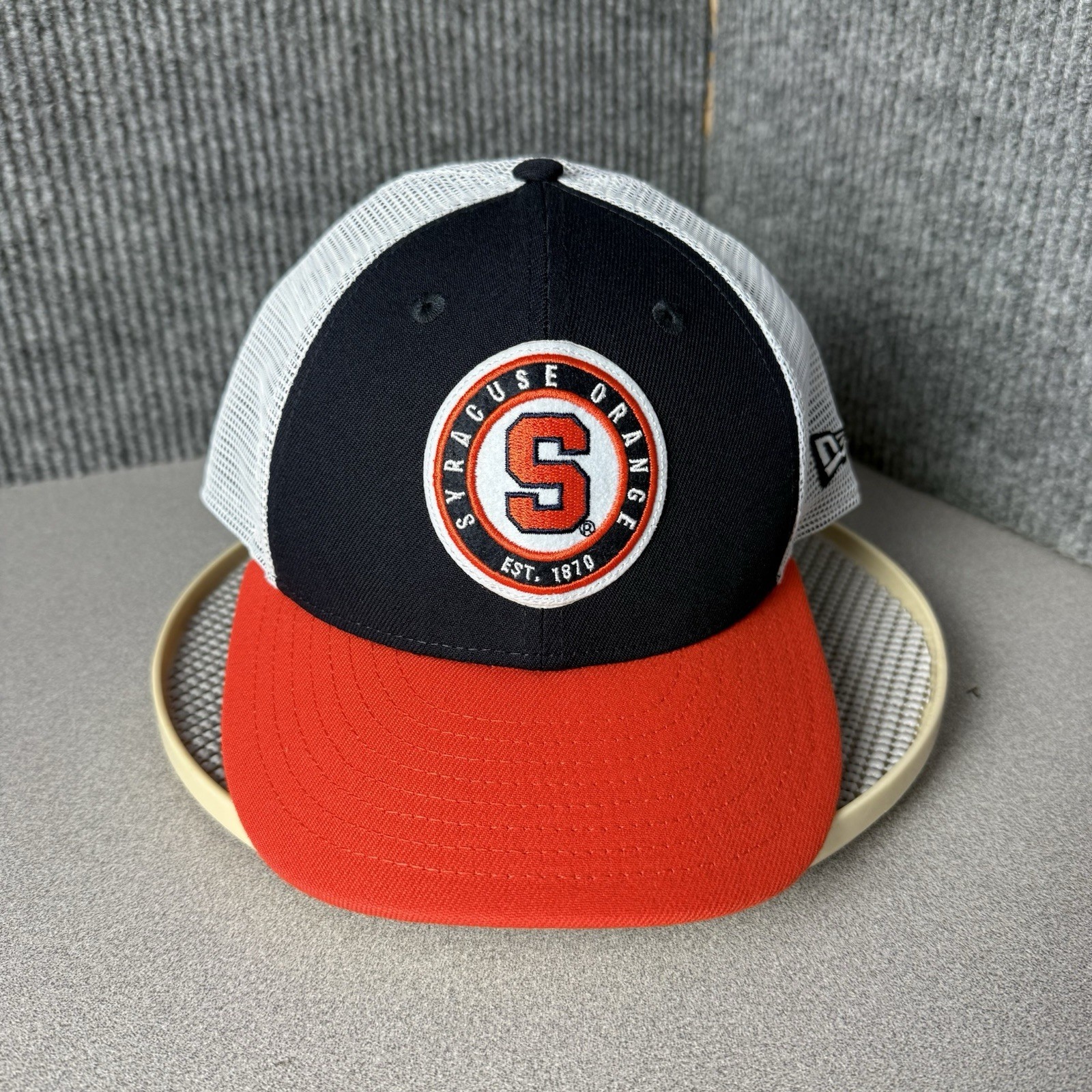 New Era Syracuse Orange Trucker Hat Snapback Cap Navy White Orange Est 1870