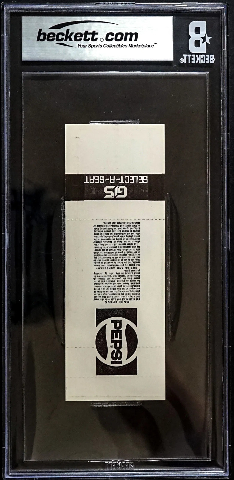 Fergie Jenkins 3000th Strikeout Full Ticket 5/25/82 Cubs @ Padres BGS 9