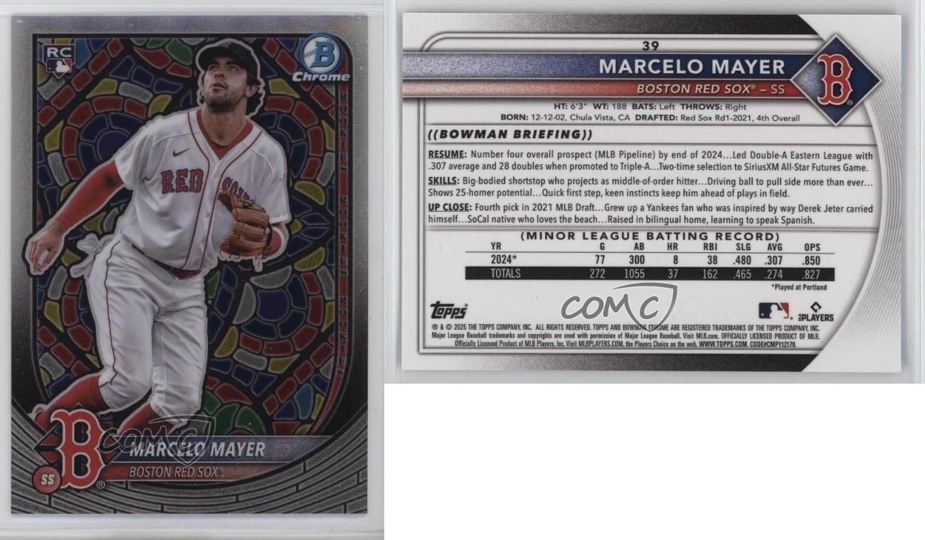 2025 Bowman Chrome Etched in Glass Variation Marcelo Mayer #39 Rookie RC 6m7