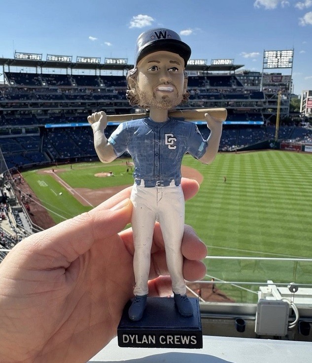 2025 Nationals DYLAN CREWS Rookie Bobblehead WASHINGTON BOBBLE 9/13 SGA DEBUT