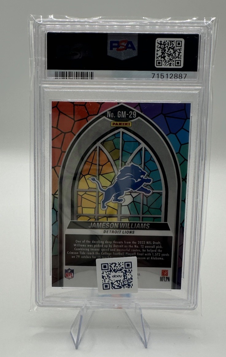 JAMESON WILLIAMS 2022 PANINI MOSAIC GLASS MOSAIC RC #GM29 PSA 10 GEM MINT LIONS