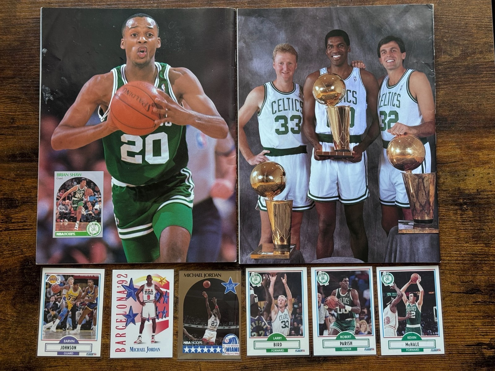 Vintage 90s NBA Basketball Card & Magazine Bundle Jordan Magic Bird Dream Team