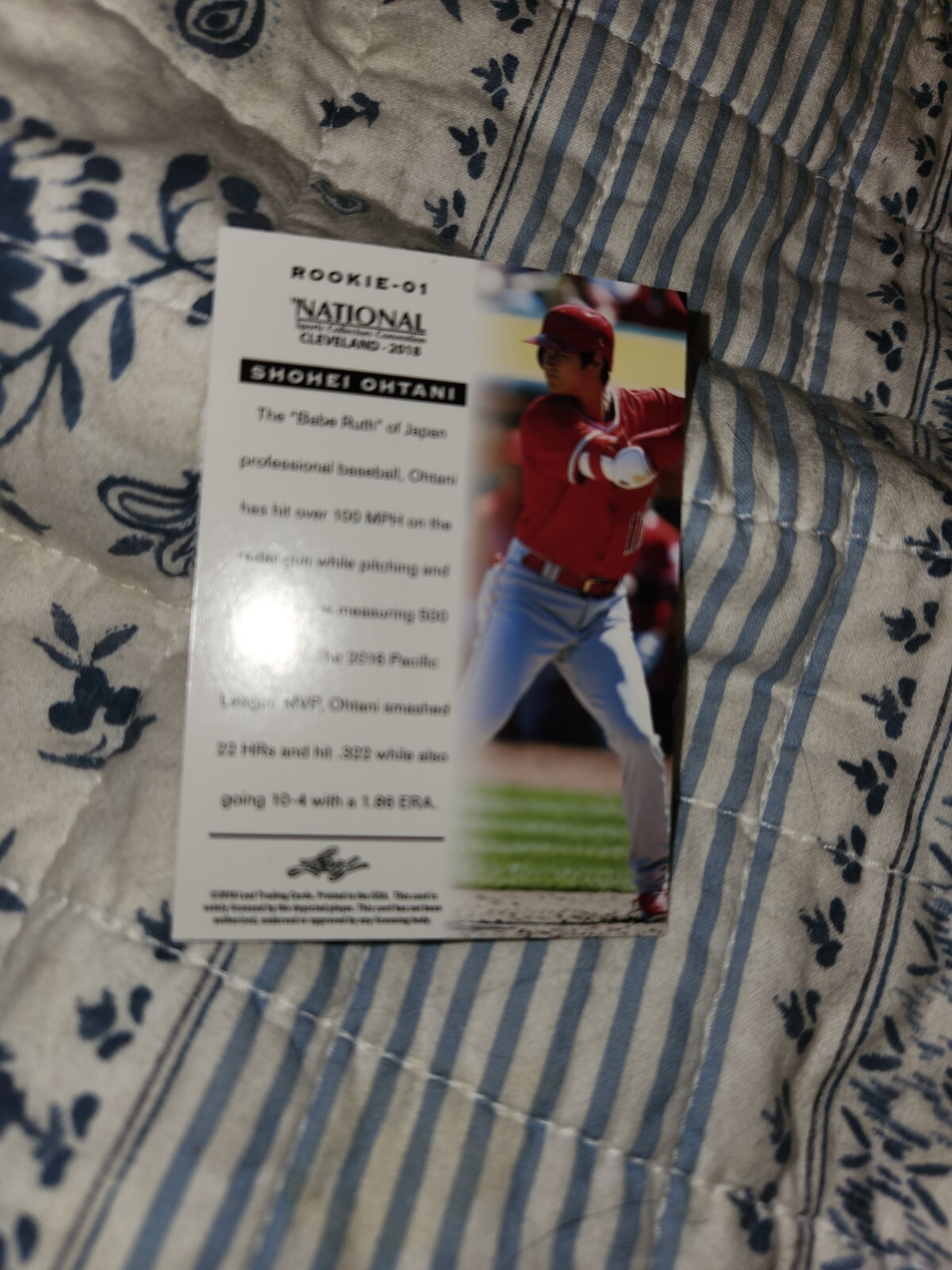 2018 LEAF THE NATIONAL SHOHEI OHTANI ROOKIE BASEBAL CARD+FREE LTD.PROMO ROOKIE