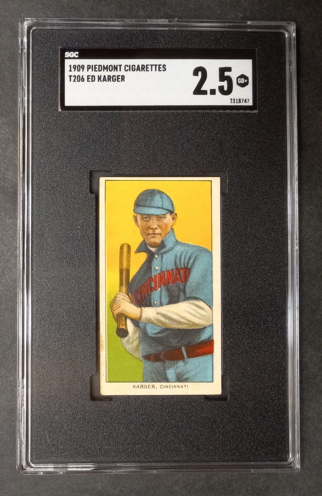 1909-11 T206 – Ed Karger – Piedmont 150 – SGC 2.5 GOOD+