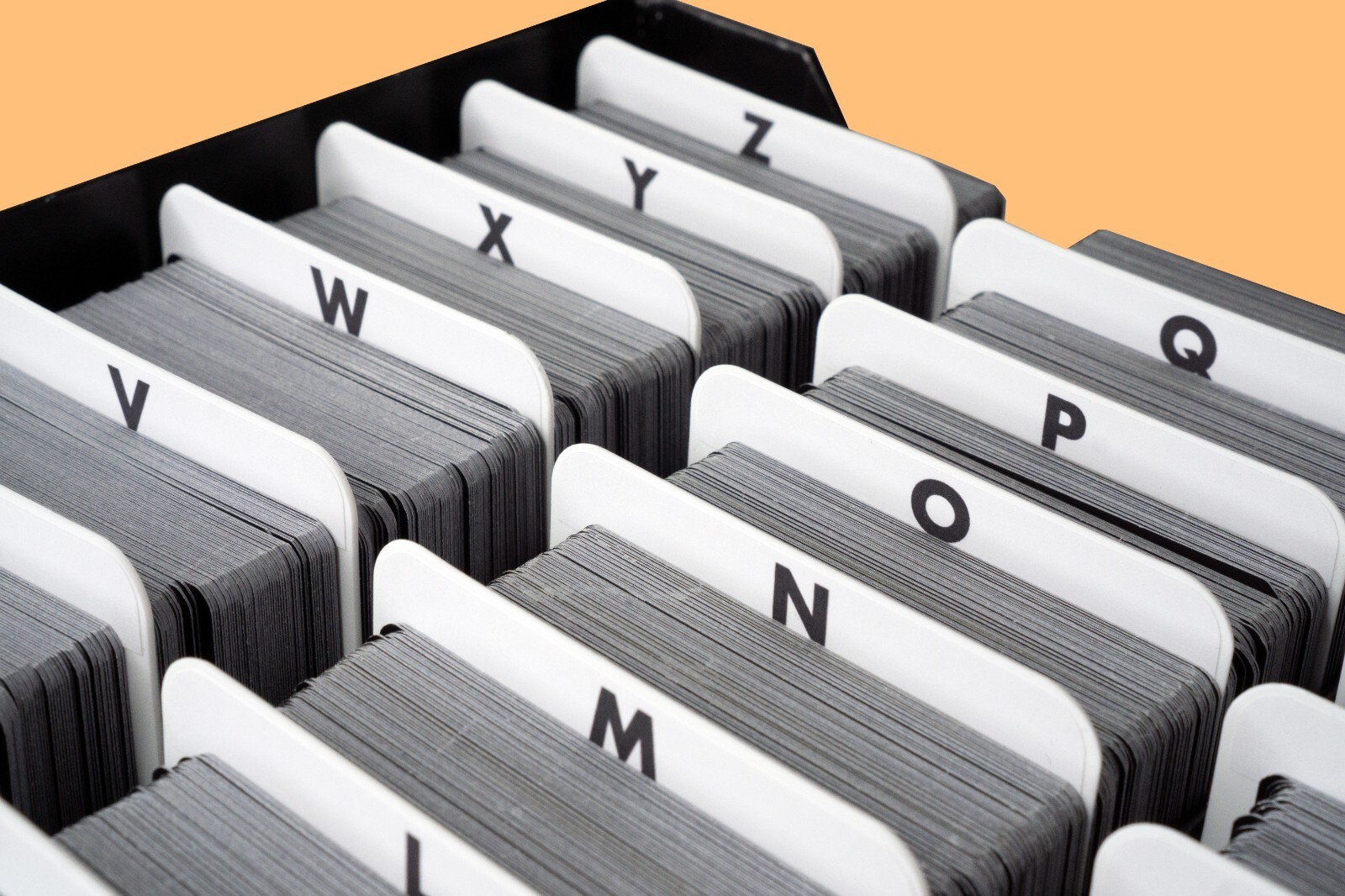 Card Dividers with Alphabet Labels | Vertical