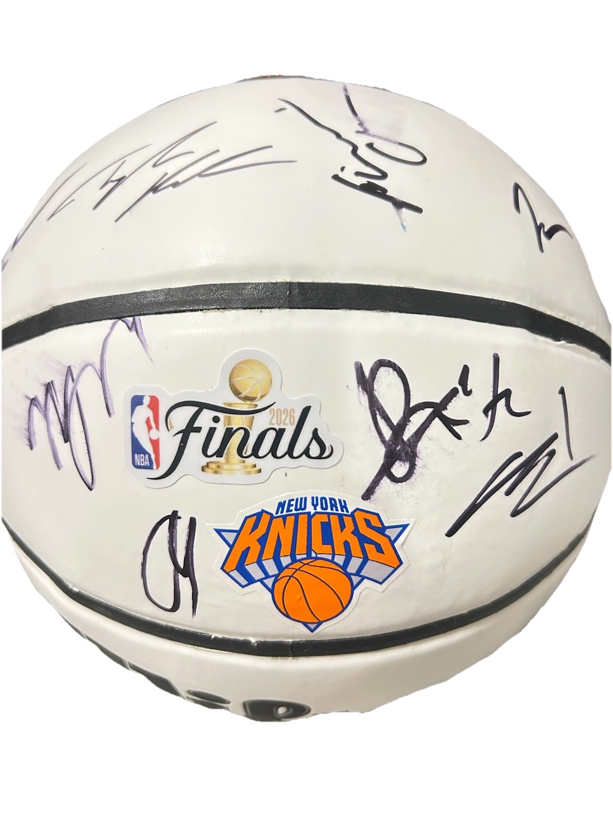 2025-26 Signed New York Knicks Team 2026 NBA FINALS Basketball OG Anunoby +