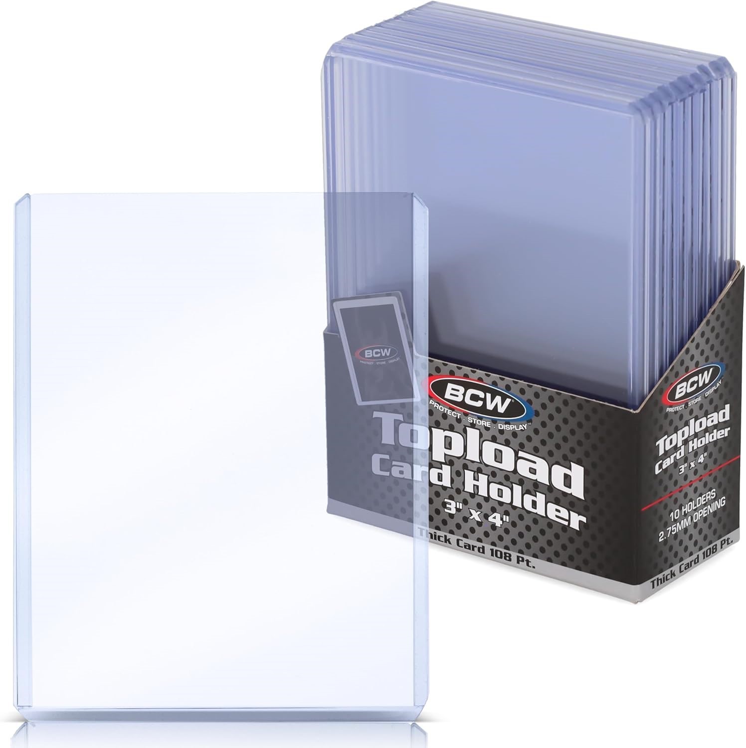 20 BCW Thick Card Topload 108 Pt. Holders 3×4 Clear Protectors Rigid PVC Storage
