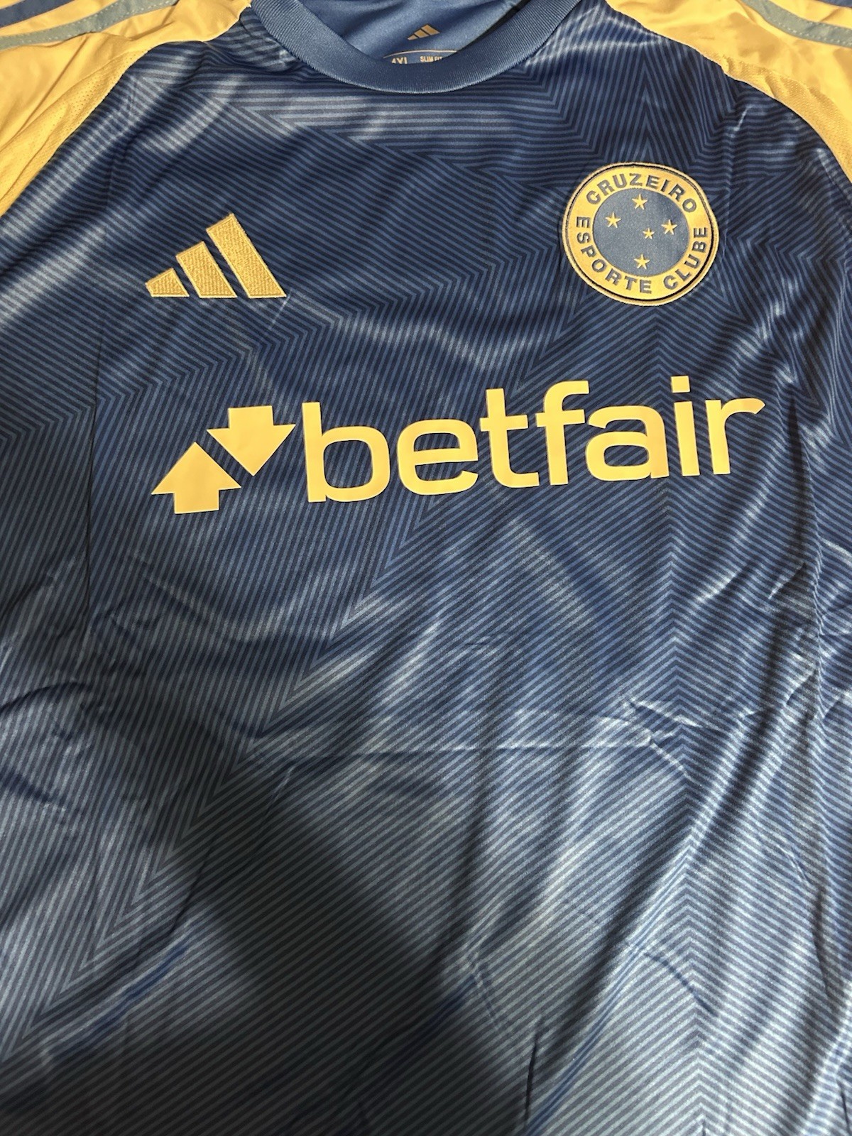 NWT Kaio Jorge Men’s 4XL #19 Cruzeiro Soccer Jersey Adidas Blue