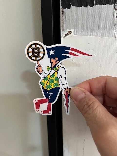 Boston Sports Team Celtics Patriots Red Sox Vinyl Decal Sticker 3 Inches