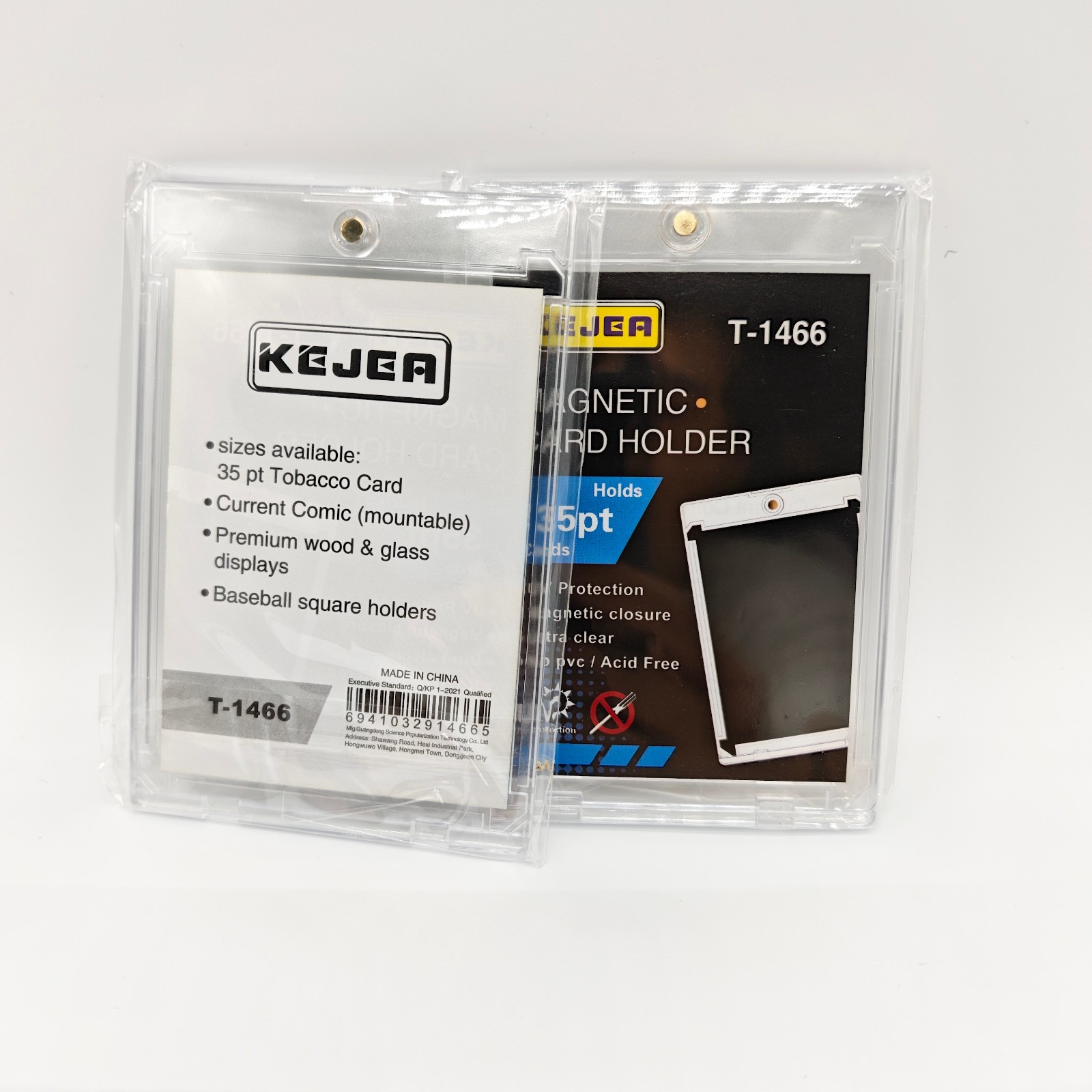 100 Pack Magnetic Trading Sports Card Holders Slim 35pt One-Touch UV Protection