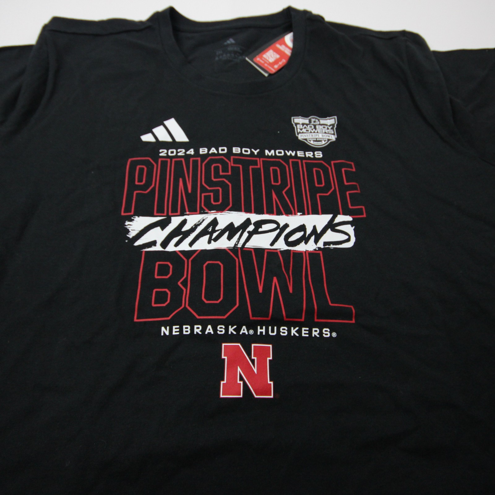 Nebraska Cornhuskers adidas Short Sleeve Shirt Men’s Black New with Tags XXL