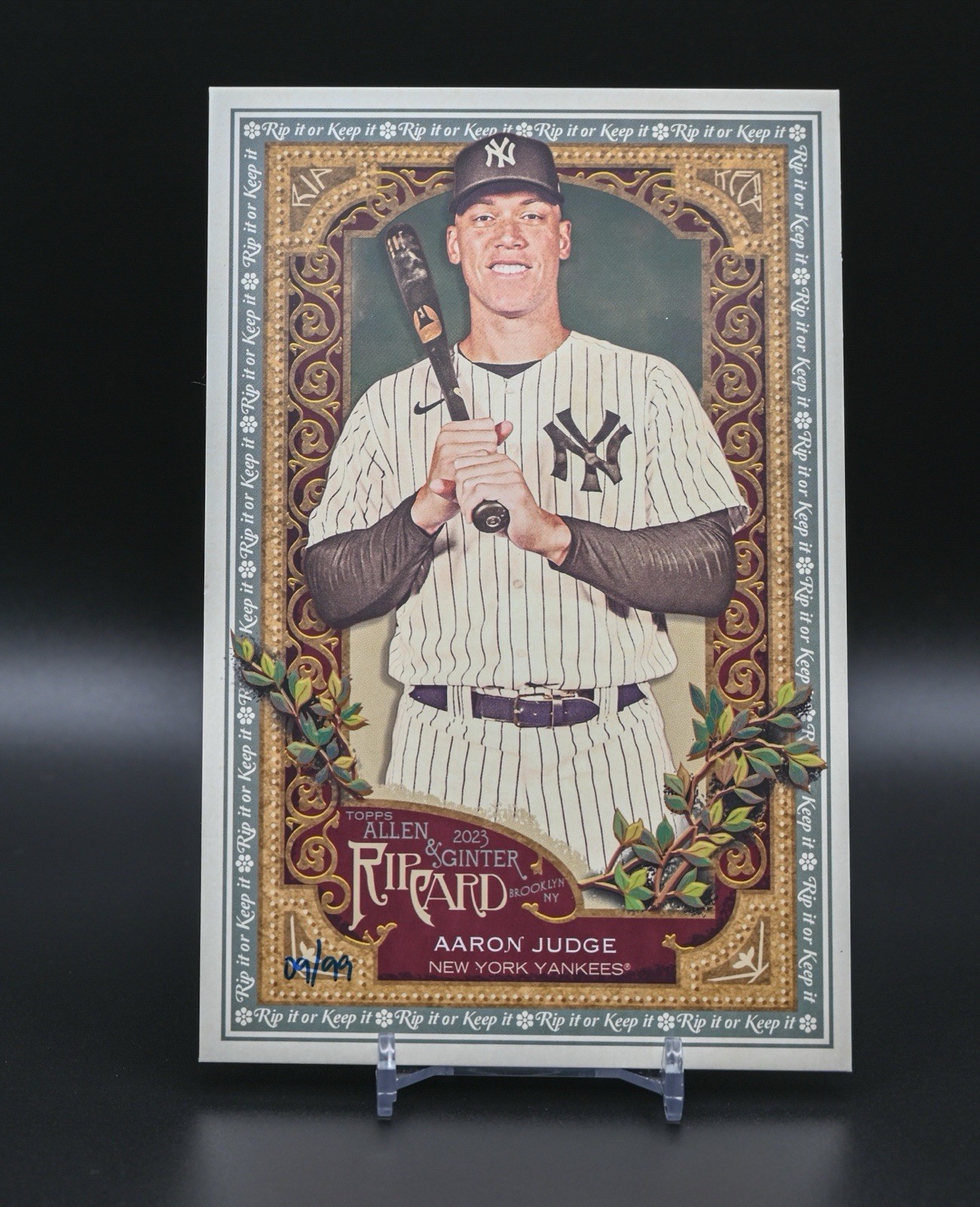 2023 Topps Allen & Ginter #BRC-AJ Aaron Judge Triple Rip Boxloader UNRIPPED 9/99