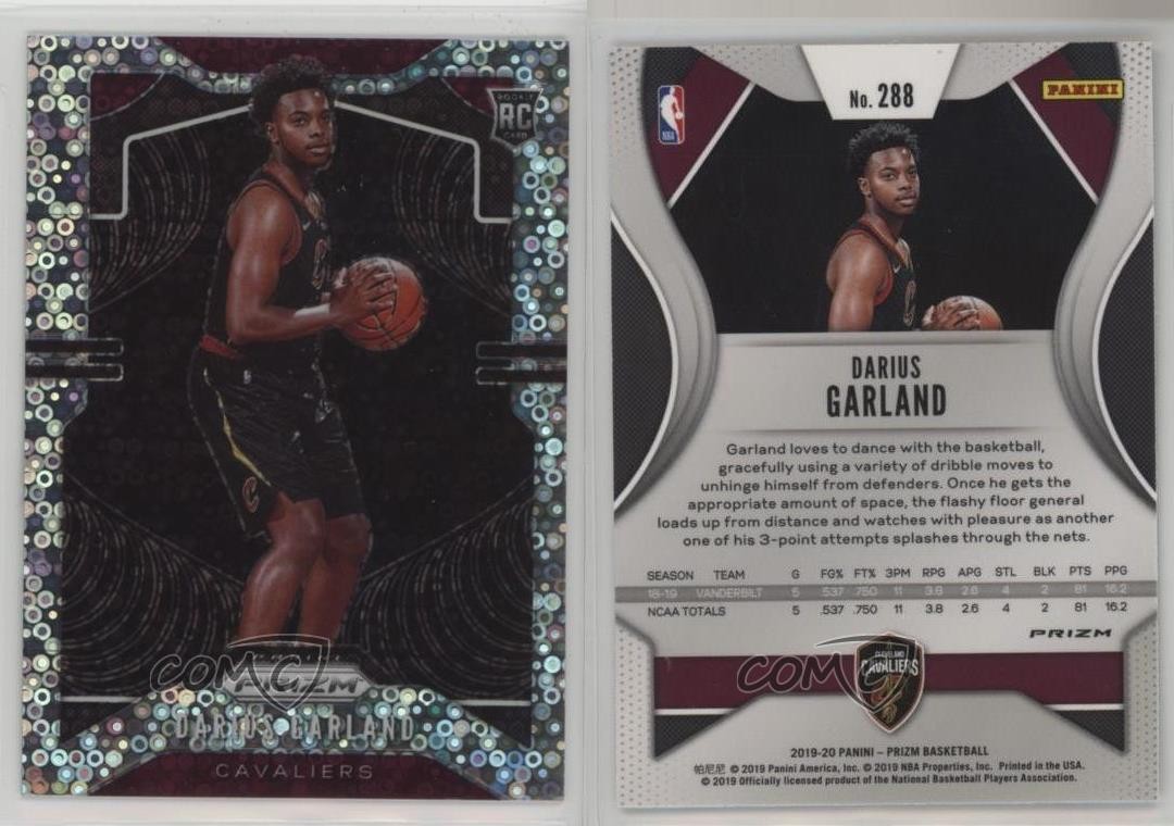 2019 Prizm Variation Fast Break Darius Garland (Facing Left) #288 Rookie RC 4d3