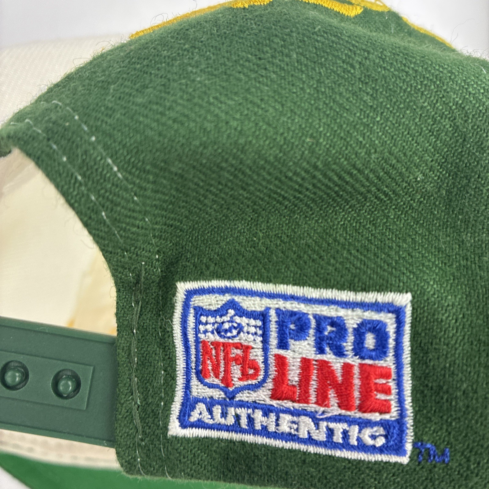 Vintage Green Bay Packers Splash Logo Athletic Snapback Hat OSFA NFL