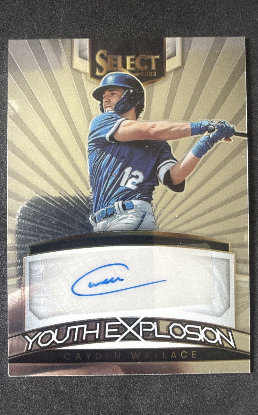 2023 Panini Select – Youth Explosion Signatures Cayden Wallace #YES-CW (AU, RC)