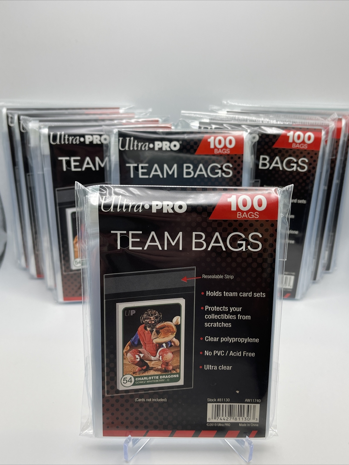 Ultra Pro Resealable Team Bags 10 Packs of 100 Team Bags, 1000 Total Free Ship
