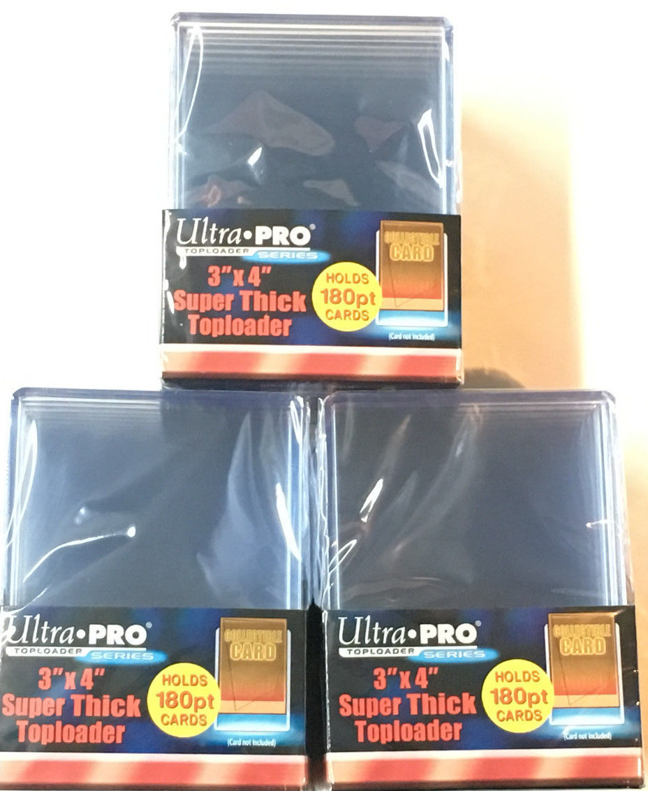 (30)Ultra Pro Thick 180pt Toploader Super thick Top loader Card Holders 3×4 MLB