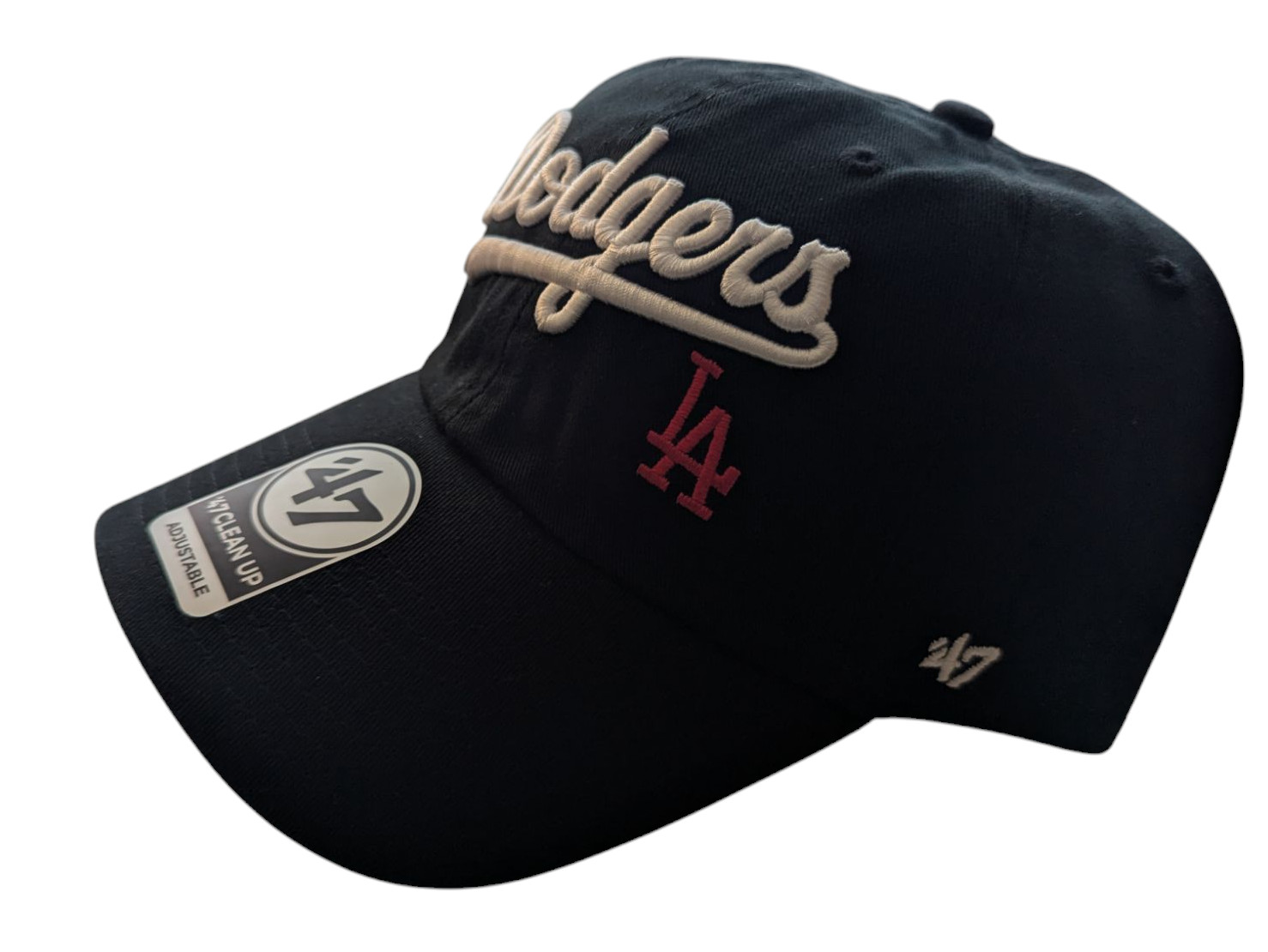 ’47 Brand Los Angeles LA Dodgers Script Clean up Hat Cap OSF Headwear Black