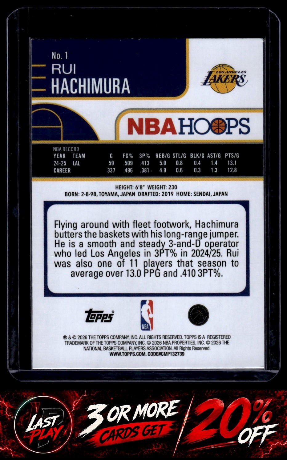 2025-26 Hoops #1 Rui Hachimura