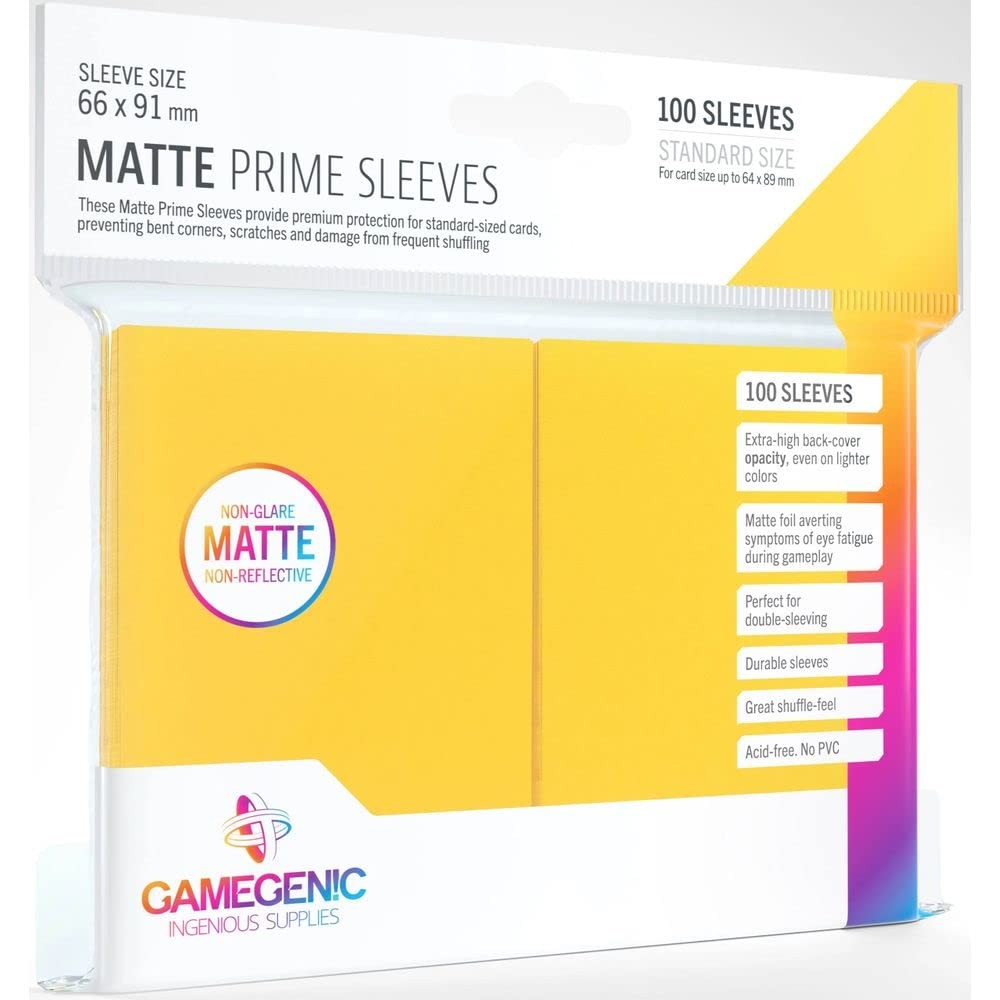 Matte Prime standard card sleeves 66x91mm yellow (100)