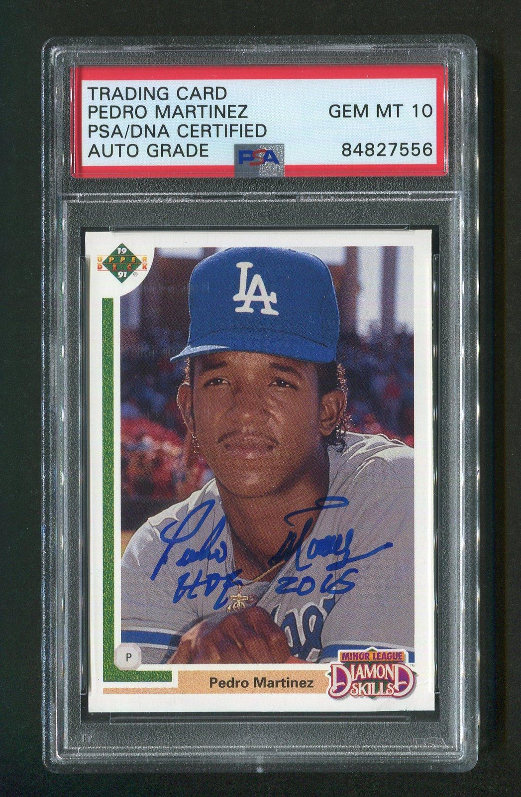 1991 Upper Deck #2F Pedro Martinez Signed Rookie HOF 2015 Card