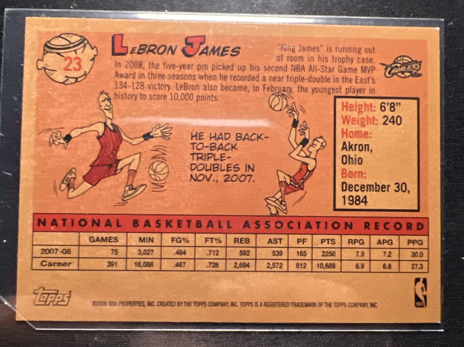 2008-09 Topps LeBron James #23 1958-59 Variations Gold – GEM MINT 10 contender