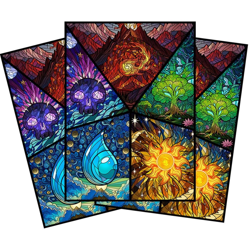 60pc Standard Card Sleeves 66x91mm High-Quality Cartoon Deck Protectors