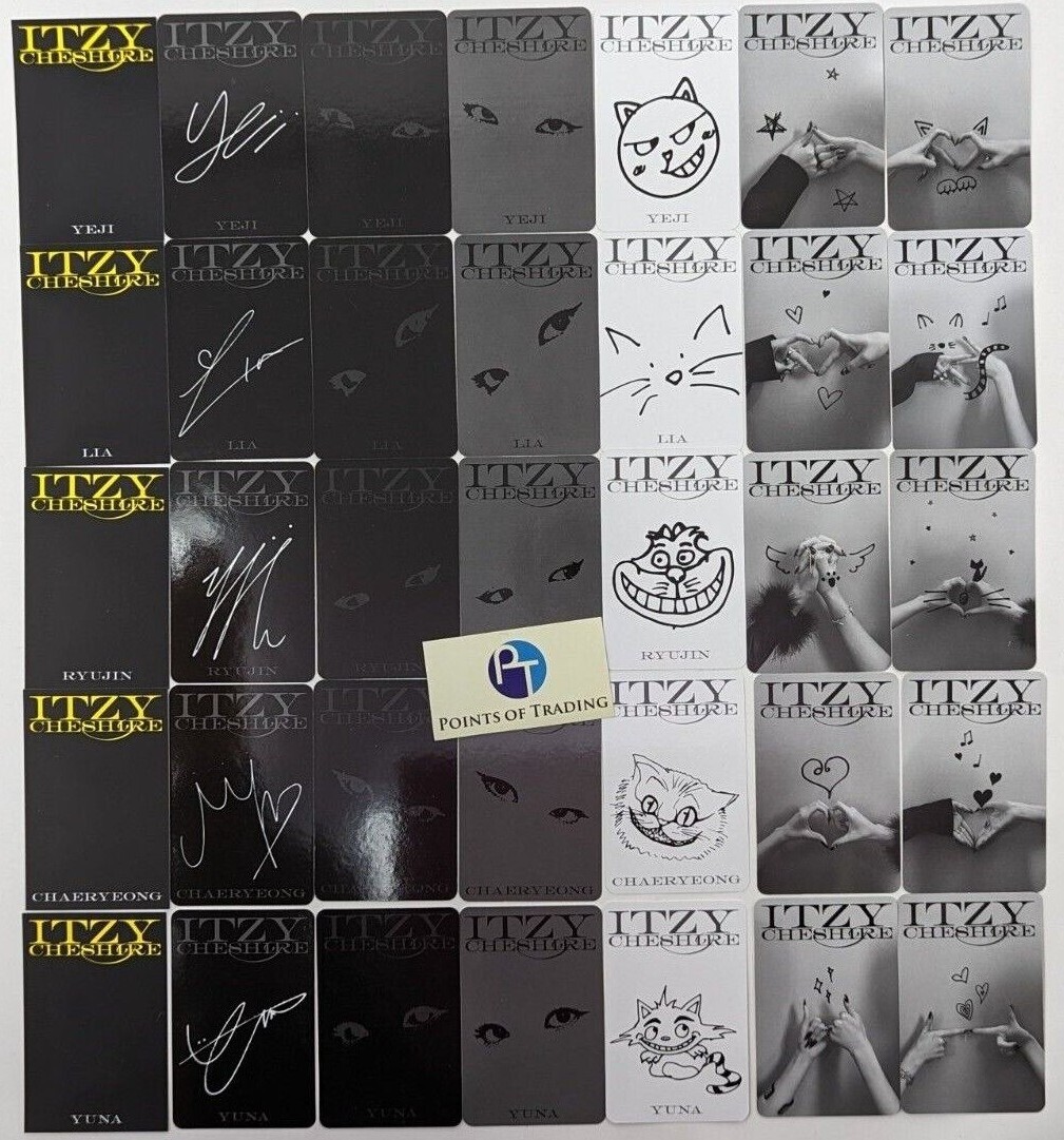 ITZY CHESHIRE STANDARD ALBUM OFFICIAL PHOTOCARD YEJI LIA RYUJIN CHAERYEONG YUNA