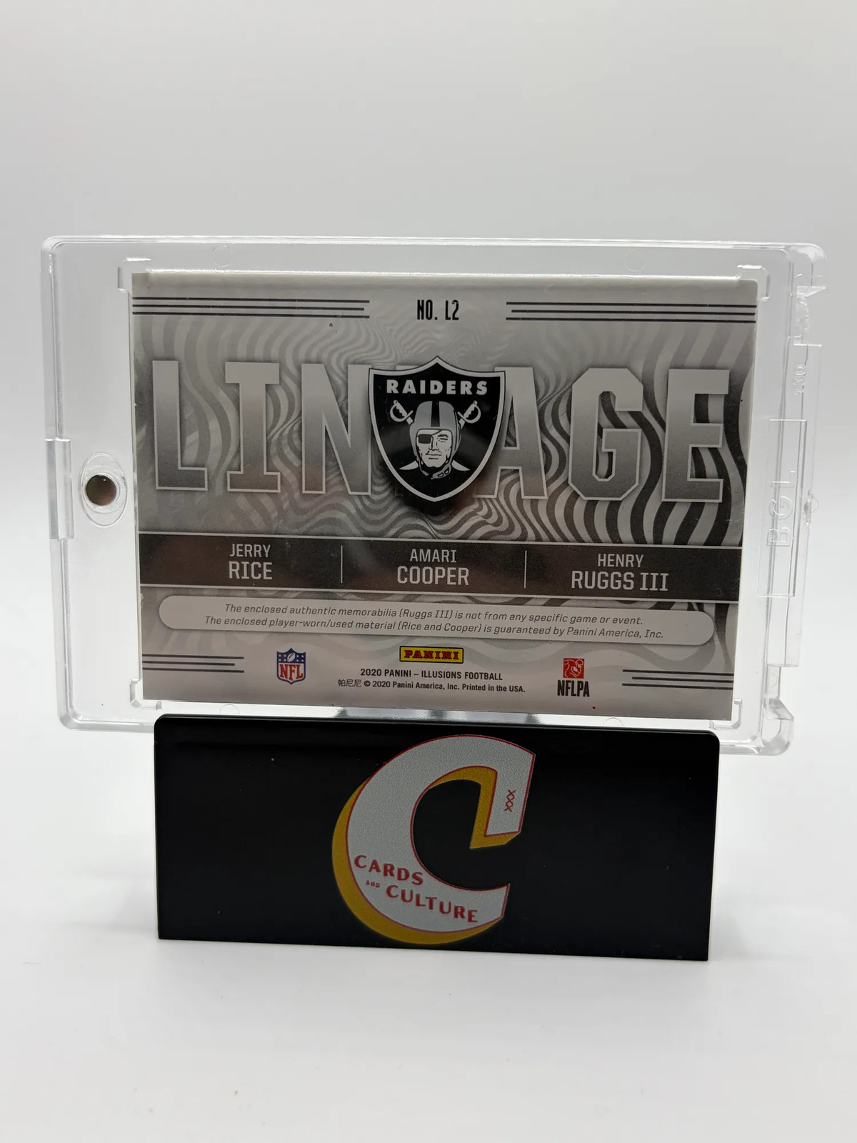 2020 Panini Illusions Lineage Henry Ruggs Jerry Rice Amari Cooper NFL Shield 1/1