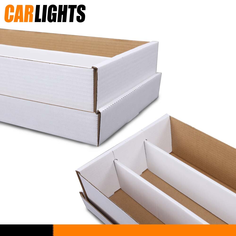 2X 3000 Count 3 Row Super Shoe Cardboard Trading/Gaming Card Storage Boxes New